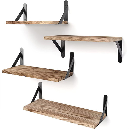 Wooden floating wall shelf - wooden,