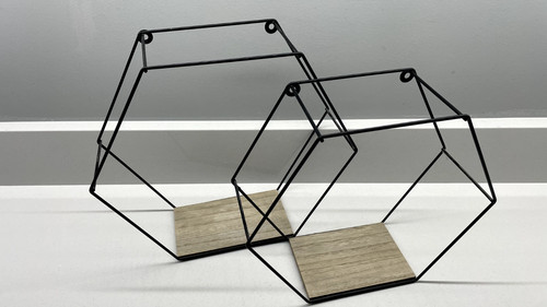 Hexagon shelf wire rack - 2x,