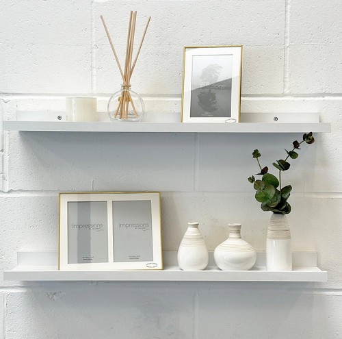 Floating white shelves 70cm - shelves,