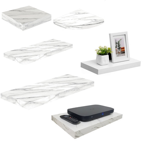 Shelves white marble high - shelves,