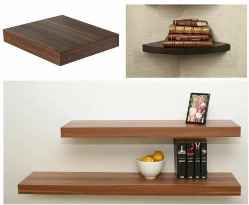 Walnut shelves mdf wood - shelves,