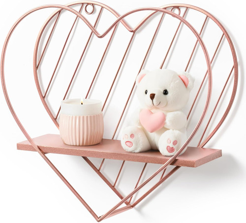 Rose gold floating shelves - gold,