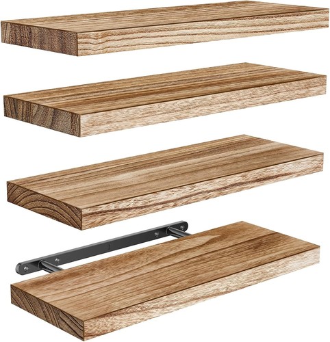 Wooden wall shelf - shelf, set